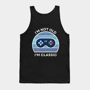 I'm not old, I'm Classic | Game Controller | Retro Hardware | Vintage Sunset | '80s '90s Video Gaming Tank Top